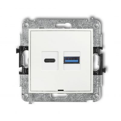 KARLIK ICON  Ładowarka podwójna USB C + A 30W biały ICUSBBO-10 (ICUSBBO-10)
